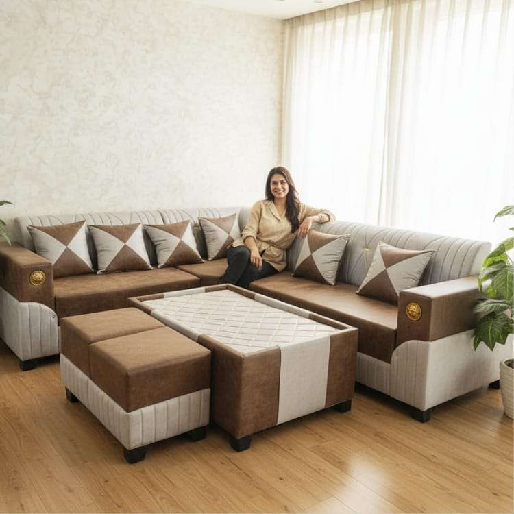 Cream Designer Large Size Sofa